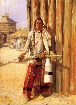 Indians Painting - Buffalo Coat Indians western American Charles Marion Russell